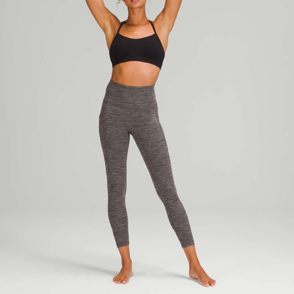 Lululemon Align High-Rise‎ Pant with Pockets 25" Heathered Black Gray